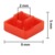 KNOB PLASTICO QUADRADO - VERMELHO 1